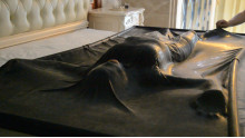 The sheets wrap around the body as well as the latex vacuum bed