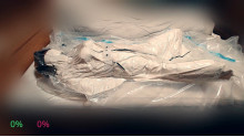 Compressed by her own breath inside a vacuum bag 001