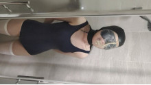 Xiaomeng in Rebreathing Hood in Shower
