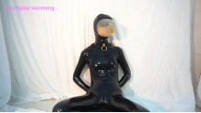 Xiaomeng in Breathplay Hoods and Gas Mask