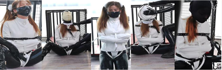 Latex Swimsuits girl Straitjacket and..