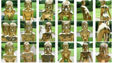 Outdoor Golden Body Painting