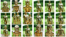 Outdoor Golden Body Painting