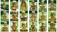 Outdoor Golden Body Painting