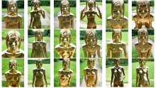 Outdoor Golden Body Painting