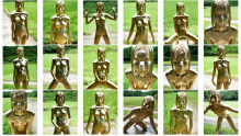 Outdoor Golden Body Painting