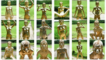 Outdoor Golden Body Painting