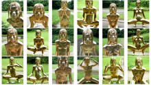 Outdoor Golden Body Painting
