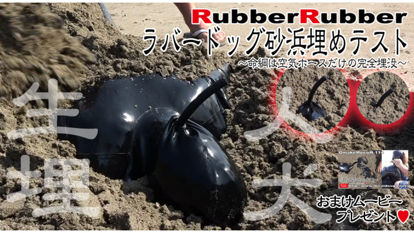 ラバードッグ砂浜埋めテスト
