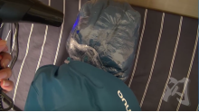 Bunny breathplay in down sleeping Bag
