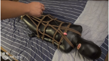 Miao   Full Zentai bondage mouth gag breathplay
