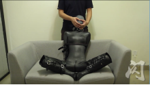 Extreme Zentai Gasmask Breathplay
