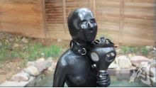 Bunny Latex in Hot spring
