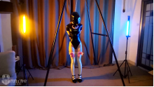 Bunny Swim Suit Gaskmask Latex Hood Breathplay
