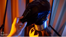 Bunny Swim Suit Gaskmask Latex Hood Breathplay
