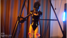 Bunny Swim Suit Gaskmask Latex Hood Breathplay
