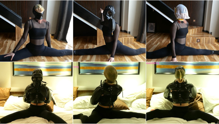 Xiaoyu Hooded, Bagged and Wearing Gas Mask