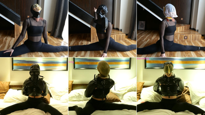 Xiaoyu Hooded, Bagged and Wearing Gas Mask