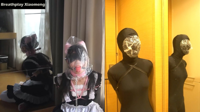 小萌メイド服とゼンタイ、ビニール袋入り尿失禁