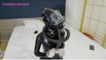 小萌ラテックスキャットスーツ循環呼吸