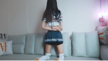 清純で可憐な美女、清純緊縛2シーン、テープ猿轡、全身タイツ拘束！
