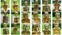 Outdoor Golden Body Painting