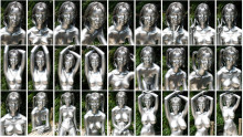 Outdoor Silver Body Painting