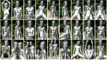 Outdoor Silver Body Painting