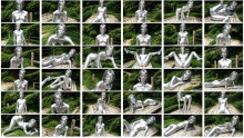 Outdoor Silver Body Painting