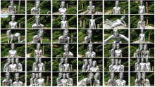 Outdoor Silver Body Painting