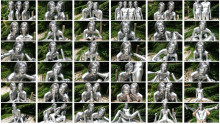 Outdoor Silver Body Painting